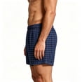 thumbnail image 5 of VBTAPA Men's Plaid Pajama Shorts Baggy Casual Boxers Shorts Daily Pj Sleep Bottoms Comfy Homewear Boxers Navy XXXXL, 5 of 7