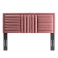 thumbnail image 3 of Tufted Headboard, King and CA King Size, Pink, Velvet, Mid Century Bedroom, Modern Contemporary Boutique HB35251, 3 of 9