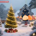 thumbnail image 4 of Stylish Metal Hanging Christmas Tree Wind Spinner - Modern Design with Layered White Lines & Colorful Ornaments for Garden Decor, 4 of 7