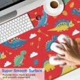 thumbnail image 2 of Long Mouse Pads for Desk,Colorful Dinosaur Red Pattern Desk Mats on Top Of Desks, Desk Mouse Pad Extra Large with 3mm Non-Slip Base and Stitched Edge for Gaming,Office,Work,Home 47.3"x23.6", 2 of 6