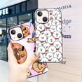 thumbnail image 2 of Bts Lindo Teléfono Caso Compatible Para iPhone 11 12 13 Pro X XS XR 7 8 6 Plus SE 2020 BT21 Dibujos Animados Suave TPU Carcasa Negra, 2 of 4