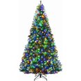 thumbnail image 1 of Goplus 9FT Pre-Lit Artificial Christmas Tree Auto-Spread/Close up Branches 11 Flash Modes with Multicolored 1000 LED Lights & Metal Stand, 1 of 8