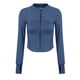 thumbnail image 5 of Chaqueta deportiva Ropa de yoga ajustada para mujer Camiseta de manga larga con cremallera Cárdigan ajustado Ropa de entrenamiento para correr, 5 of 5