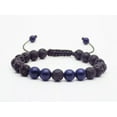 thumbnail image 3 of K-KED Mens Lapis Lazuli Lava Stone Bracelet Gemstone Bead Reiki Energy Oils Gift 8mm, 3 of 3