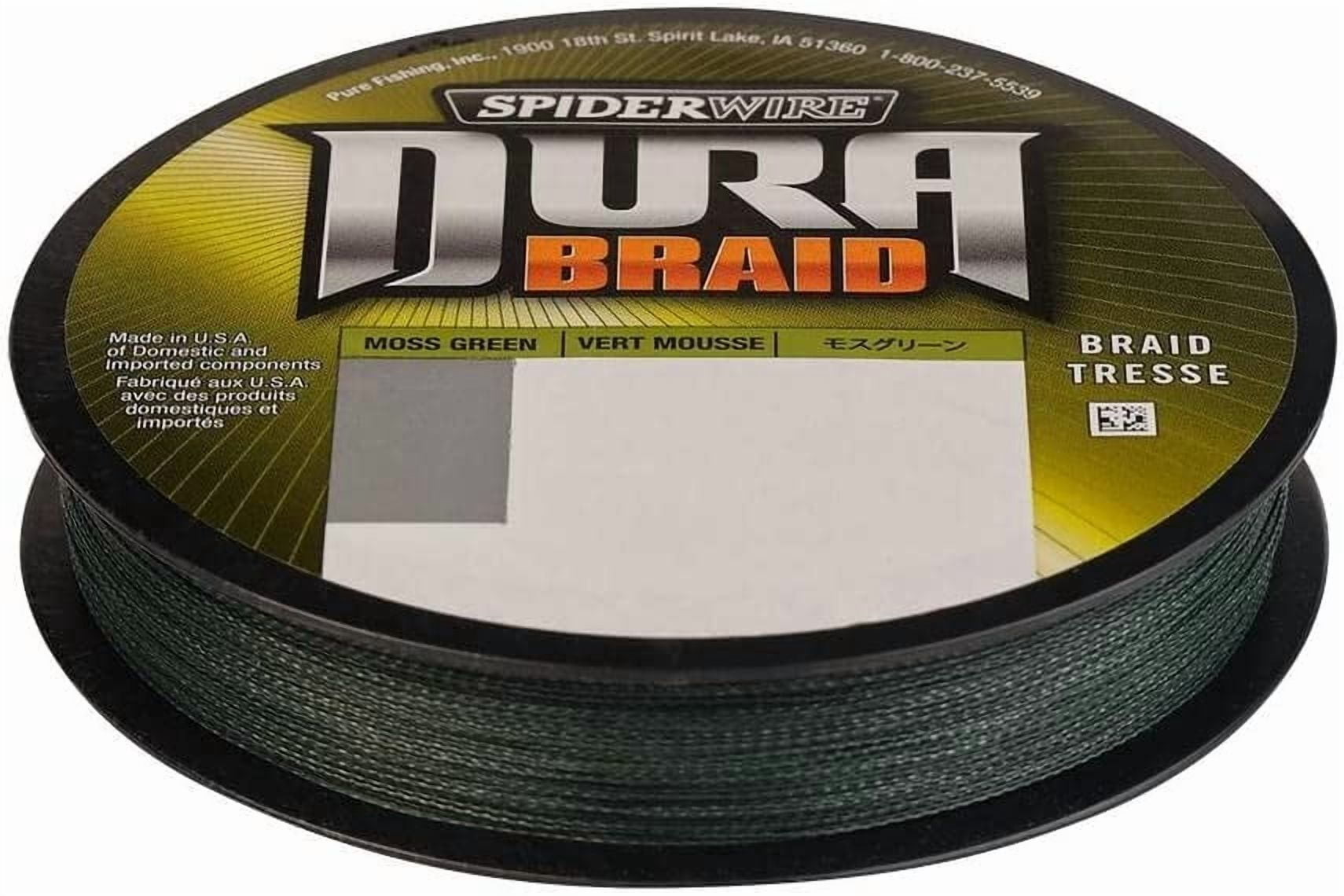 SpiderWire DuraBraid Fishing Line, Moss Green, 50 lb Test Strength, 150 yd