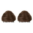 thumbnail image 1 of Pinza para el pelo con moño espacial, fácil de usar, tocado grueso para fiestas de graduación, mujeres Marrón claro, 1 of 9