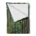 thumbnail image 2 of Forest Soft Flannel Fleece Throw Blanket, Natural Atmosphere Path into the Jungle, Cozy Plush for Indoor and Outdoor Use, 60" x 80", Green Taupe, by Ambesonne, 2 of 5