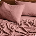 thumbnail image 3 of Bare Home Dusty Rose Sandwashed Microfiber Sheet Set, Wrinkle Resistant, Deep Pocket, Twin XL, 3 of 7