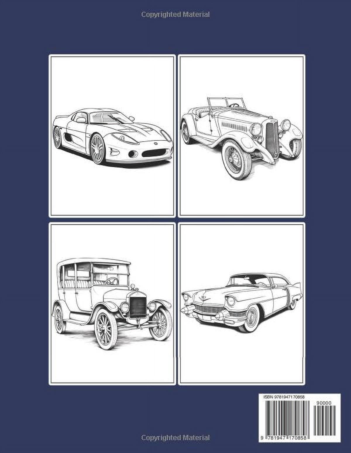 Cars Coloring Book For Inmates: 70 Coloring Pages For Adults With Beautiful Stress Relieving Designs for Relaxation, Mindfulness, Gift For Men Women In Jail And Cars Lovers (Paperback)