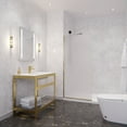 thumbnail image 2 of ANZZI Framed Glass Shower Door Screen Series, 74 x 34 in. Frosted Screen in Brushed Gold, 2 of 8