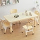 thumbnail image 5 of QinaQin Mesa infantil con 4 sillas, juego ajustable en altura con cubierta tipo graffiti y patas antiderrapantes, ideal para manualidades, estudio y actividades infantiles, 5 of 7