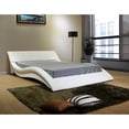 thumbnail image 2 of Greatime  B1041-1 Wave-like Shape Upholstered Modern Platform Bed White Queen, 2 of 5