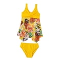 thumbnail image 7 of Hellosay Swimsuit with Shorts for Girls High Waist Tankini Twist Front Bathing Suit Floral Vacation Swimwear Size 2-12, 7 of 7