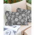 thumbnail image 6 of Grey Snowflake Christmas Throw Pillow Cover 20 x 36 Inch Decorative Pillow Cover Xmas Winter Abstract Art Lumbar Pillowcase Seasonal Rectangle Cushion Case for Couch Sofa Bed Living Room, 6 of 7