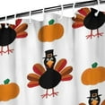thumbnail image 3 of Happy Thanksgiving Turkey Fall Pumpkin Shower Curtain 72"x72" ,Bathroom Decorative Shower Curtains Set with 12 Hooks,Modern Waterproof Washable Shower Curtain, 3 of 6
