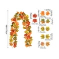 thumbnail image 3 of DAMAI Fall Maple Leaves Garland for Mantel, 5.7 Ft Autumn Vine for Thanksgiving,Artificial Maple Leaf Garlands for Centerpiece Front Door Window Fireplace Home Indoor Thanksgiving Decorations, 3 of 7