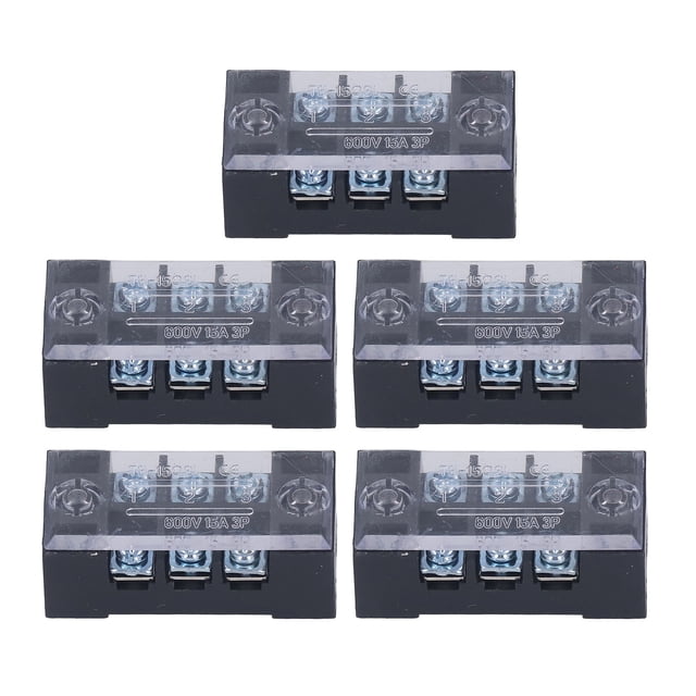 Bande de Borne de Bloc de Barrière de Fil, 5pcs Bande de Barrière de Fil Double Rangée Couverte Bande de Borne de Bloc de Barrière de Fil Double Rangée Élever Votre Expérience