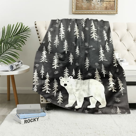 JRXY Bear Gifts Toys for Kids Boys Baby Glow in The Dark Flannel Fleece Blanket Presents for Birthday Christmas Halloween Valentine's Day Easter Age Years Old Toddler All Seasons 40x50in