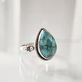 thumbnail image 3 of Natural Blue Copper Turquoise Ring, Bohemian Turquoise Ring, December Birthstone, 925 Sterling Silver, Womens Ring, Christmas, Thanksgiving, Handmade, Statement Jewelry, Natural Turquoise Ring, 3 of 7