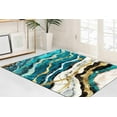 thumbnail image 2 of Modern Marble Rugs, 3D Printeds Rugs, Blue And Gold Marble Rug, Blue Marble Rug, Alcohol Ink Rug, Small Rugs, Personalized Gifts Rugs, 1.7'x2.3' - 50x70 cm, 2 of 8