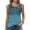 A13 Multicolor, variant on Vintage Floral Print Tank Top for Women Square Neck Sleeveless Lace Textured Button Detail Summer Boho Blouse