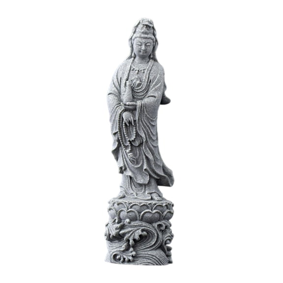 Baoblaze Guan Yin Statue Artwork Chinese Collection Feng Shui for Office Desk Hallway