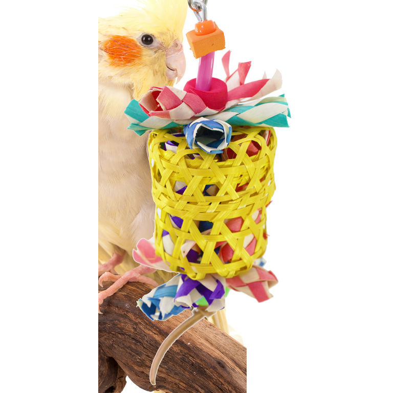 1515 Small Drum Bonka Bird Toys Shredding Colorful Natural Parrot