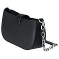 thumbnail image 6 of Michael Kors Women's Leather Solid Print Shoulder Handbag, Black Silver, 6 of 7