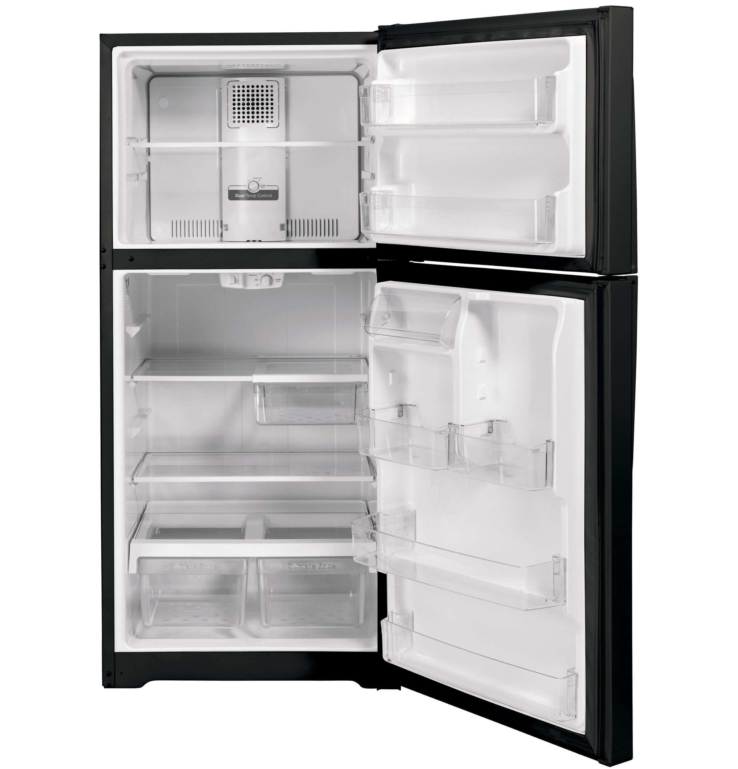 GE GTS22KGNRBB 21.9 Cu. Ft. Black Top-Freezer Refrigerator