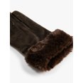 thumbnail image 3 of Velvet Gloves Faux Fur Detail Fleece Lined, 3 of 3