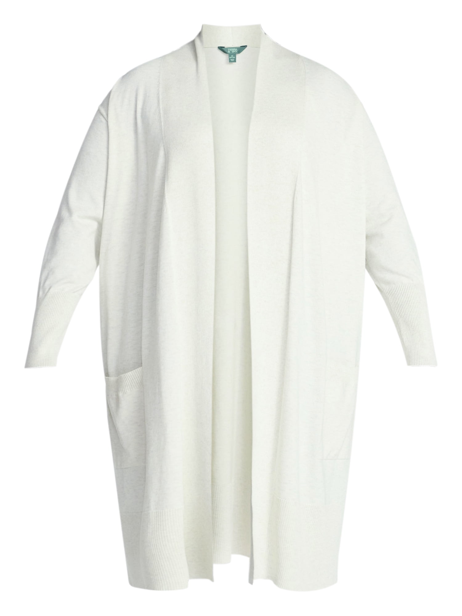Terra & Sky Women's Plus Size Core Duster Cardigan, Sizes 0X-4X