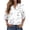 Light Gray_#01, variant on Sewkxo Women's Button Down Shirts 3/4 Length Sleeve Tops Casual Work Shirt with Pocket,Wine M