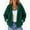 Green, variant on SDNall Women's Casual Long Sleeve Jacket, Faux Fleece, Stand Collar, Pockets, Winter Warmth