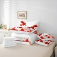 thumbnail image 5 of Poppy Comforter Set Queen Size 7 Piece,Red Flower Bedding Set With Sheets Women,Blossom Floral Bed In A Bag With Pillow Cases And Covers,Reversible Bed Set, 5 of 5
