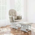 thumbnail image 4 of Storkcraft Hoop Infant Nursery Glider and Ottoman, White with Taupe Swirl, 4 of 17
