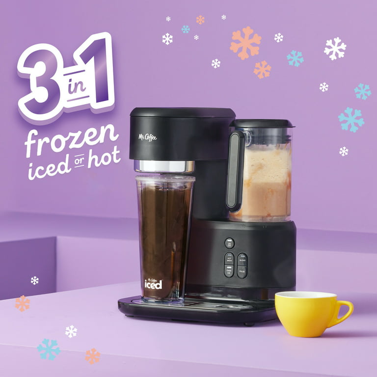 Mr. Coffee Single Serve Frappe and Iced Coffee Maker with Blender, Black 