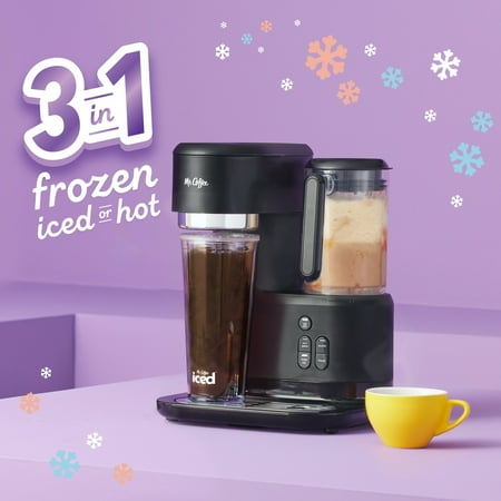 Coffee Single Serve Frappe and Iced Coffee Maker with Blender in Black