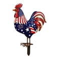 thumbnail image 3 of AYktou 4th of July Rooster Metal Garden Stakes Outdoor Decor, 8×12 Inch Red White Blue Patriotic Rooster Ground Stake Figurine, 250th Anniversary Chicken Yard Signs Sculpture for Patio Backyard Lawn, 3 of 9