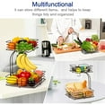 thumbnail image 4 of Bextsrack 2-Tier Fruit Basket for Kitchen Countertop Vegetables Basket Bowl Storage With Banana Hanger, Bronze, 4 of 7