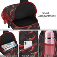 thumbnail image 2 of Classic Red and Green Apple Print Travel Sling Backpack, Lightweight Crossbody Bag with Cute Cartoon Fruit Pattern and Multi-Layer Storage for Apple Lovers, 2 of 6
