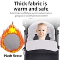thumbnail image 4 of Universal Stroller Footmuff - 45 x 86 cm - Windproof, Removable, Suitable for Babies - Grey, 4 of 4