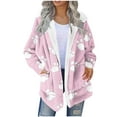 thumbnail image 2 of Cutuoiiu Cardigans for Women Oversized Fuzzy Fleece Warm Pullover Tops Gifts, 2 of 5