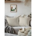 thumbnail image 3 of Outdoor Pillows Waterproof, Beige Bedding Throw Pillows with Insert for Couch Sofa Bed, Rustic Farmhouse Solid Color 16x16 Inch Pillowcases Decorative Camping Patio Pillow Set of 2, 3 of 8