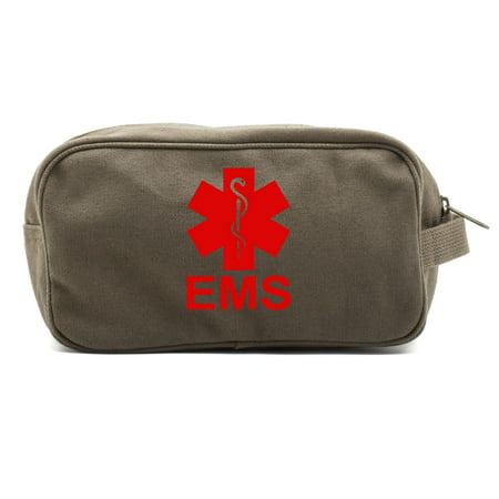 EMS Emergency Medical Services Canvas Shower Kit Travel Toiletry Bag (Best In Case Of Emergency App For Android)