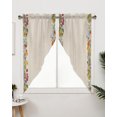 thumbnail image 3 of Swag Curtains, Spring Summer Flower Floral Sunflower Daisy Plant Beige Rod Pocket Kitchen Curtains Valances Tier Curtains Swag Valance Curtains for Bedroom Living Room 36" x 45", 2 Panels, 3 of 6