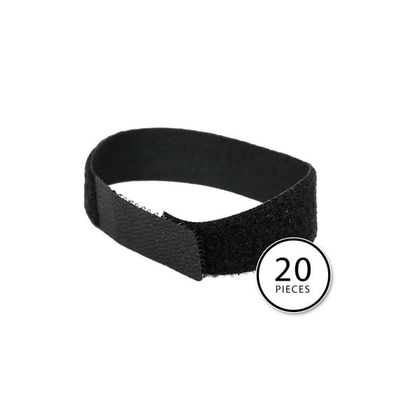 Alesis Hook & Loop Cable Tie Down Straps, 20-pack