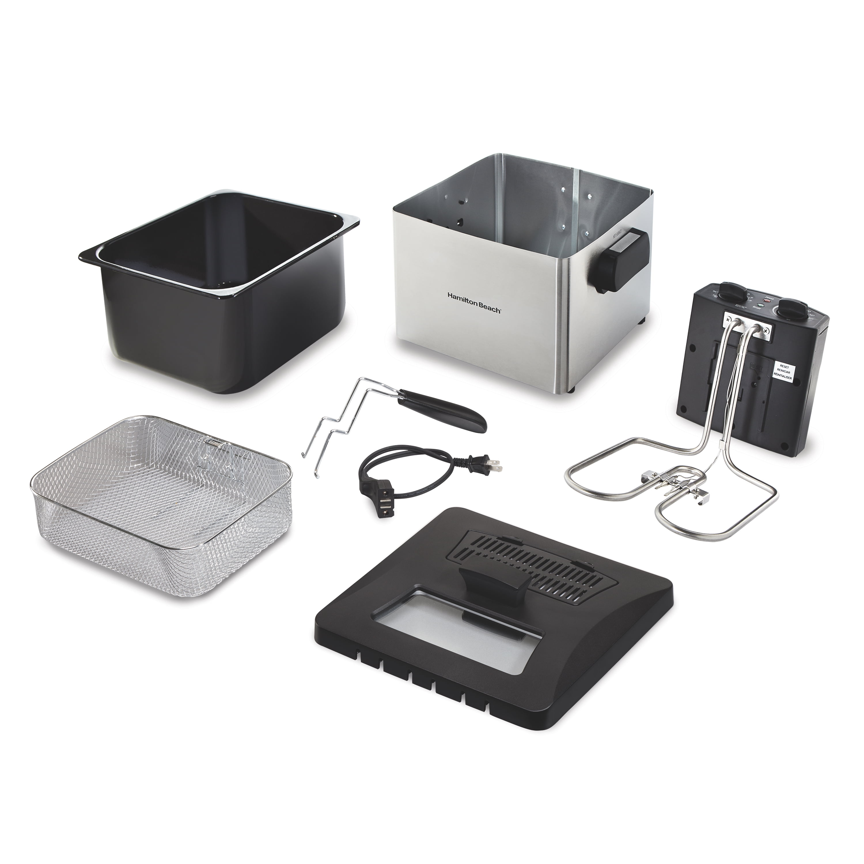 Hamilton Beach Professional-Style Deep Fryer, 3 Quart Capacity, 1800 Watts, Stainless Steel, 35035C