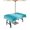 Turquoise, variant on Boanket Outdoor Tablecloth with Umbrella Hole for Patio/Picnic/Party/Camping, Turquoise Ombre Waterproof Table Cloth Square Cover Washable, Modern Abstract Art 54"x 54"