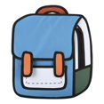 thumbnail image 1 of Cartoon Fashion Backpack Casual Oxford Cloth Soft Korean BackPack (Purple), 1 of 10