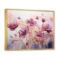 thumbnail image 2 of Designart "Purple delicate Blooms II" Abstract Botanicals Floater Framed Canvas Wall Art, 2 of 7
